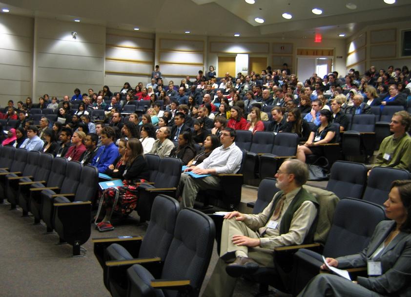 the conference plenary shows a big number of students and schools participating in the conference