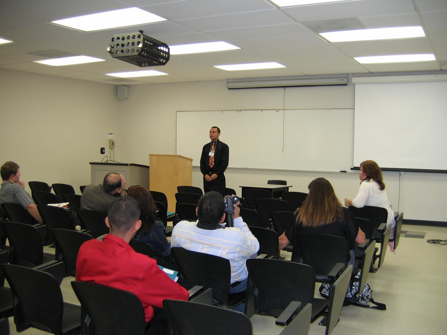 an ECC HTP students making a presentation