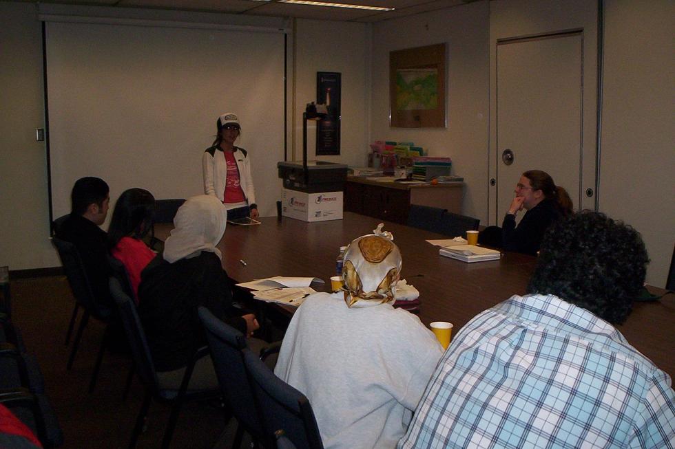 HTP Club members discussing club plans and activities