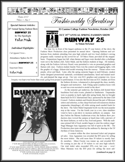 Fashion Newsletter, October 2007 Issue