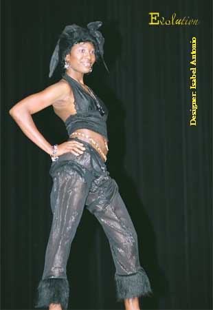 Black sheer pant with *tank.