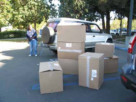 Four boxes per each car, come on let's do it!