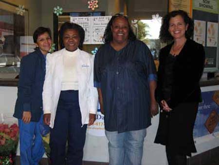 A picture of gratitude! Luz Serrato, Pat Hall (Facility Aministrator), Fran Blackstone and Melanie McFarland.