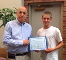 Dr. Don Goldberg with Young Scholar