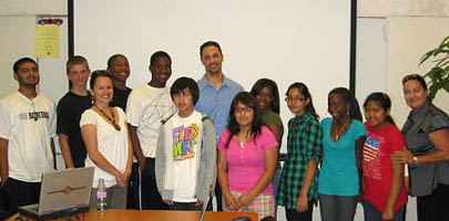 Daniel Alvarez with students and faculty