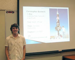 Christopher Bostwick, Aerospace Engineering student