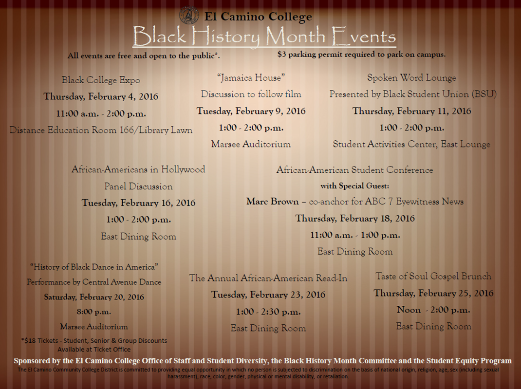 Revised Calendar of Events