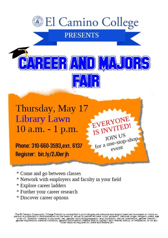El Camino College >> Career Event Flyers El Camino College >> Career Event Flyers