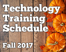 Fall 2017 Technology Schedule