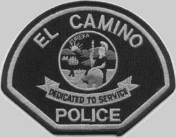 El Camino Police Patch, Black and White