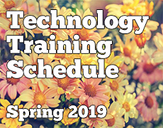 Spring 2019 Technology Schedule