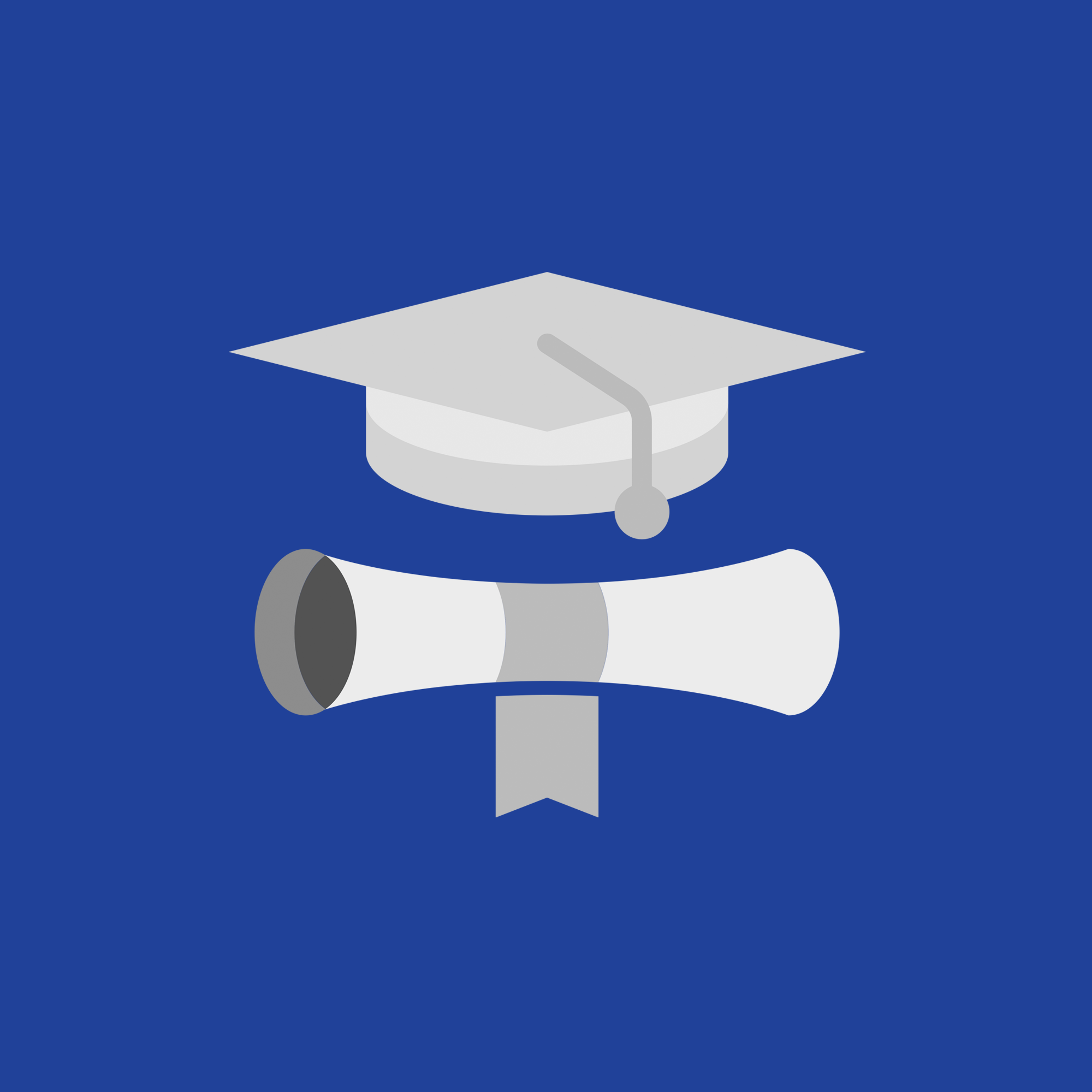 Grad cap diploma icon