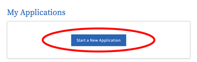 Start a New Application button