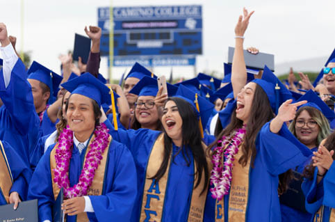 Graduates cheering