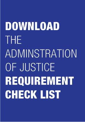 Administration of Justice Check List Banner