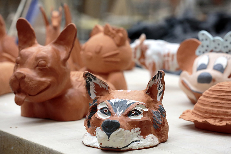 Student ceramics work.