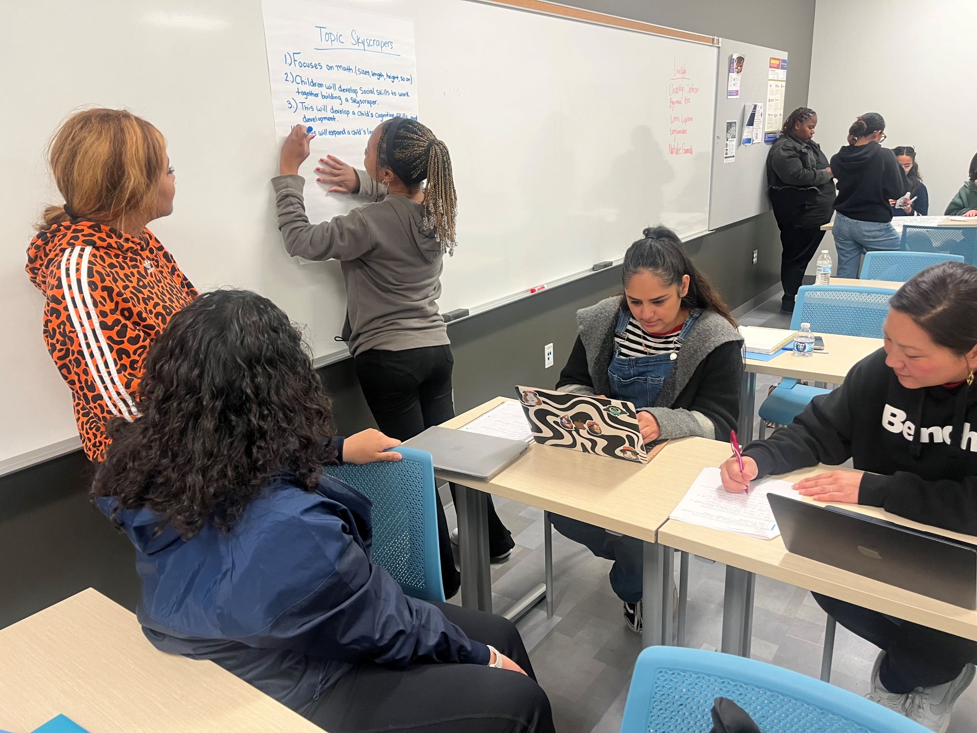 Students working in a group