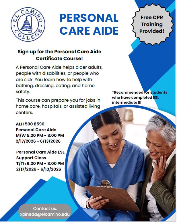 Personal Care Aide Flyer - Spring 2026