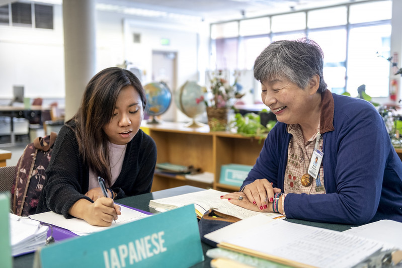 Student working with a Tutor