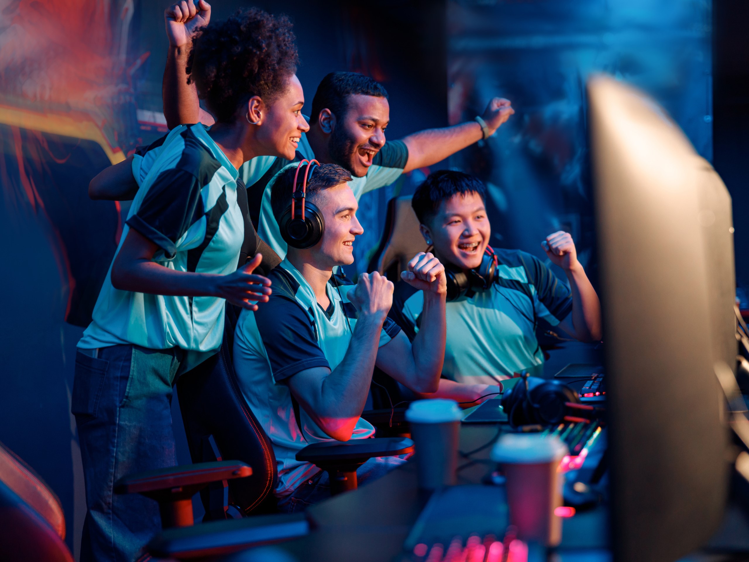 Image of students at a computer