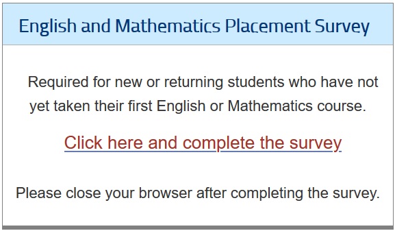AB 705 Placement Survey