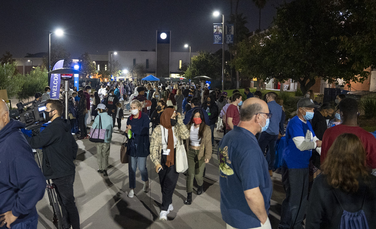 College Night crowd at the resource fair.