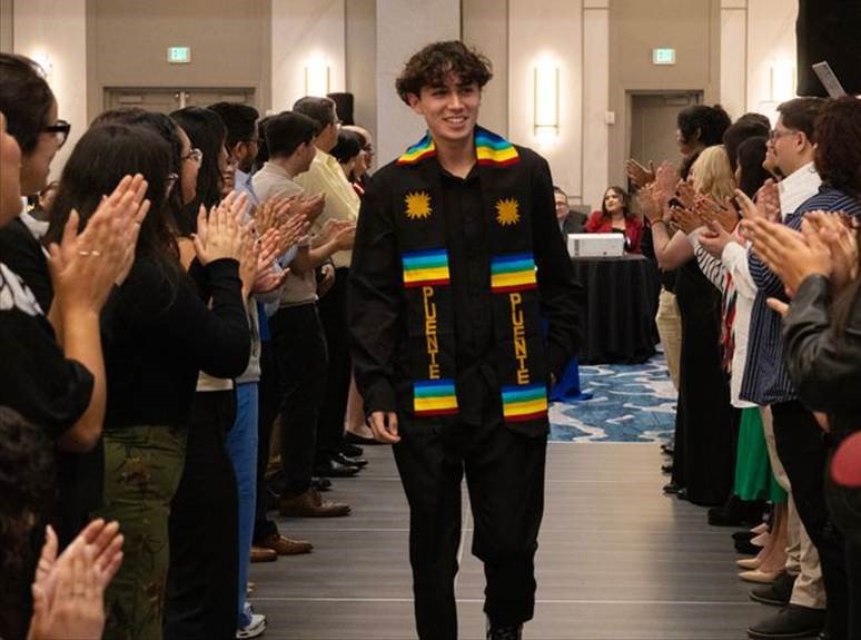 Adrian Ramirez at PUENTE's 40th annivesary event. Adrian Ramirez was one of the many ECC students who celebrated PUENTE’s 40th anniversary and will graduate next week.