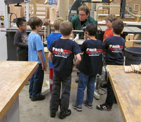 Woodworkers host scouts