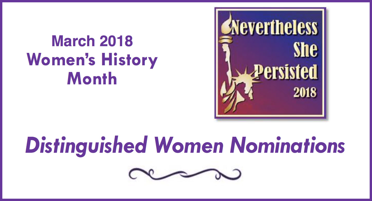 Women's Hall of Fame 2018 Nominations
