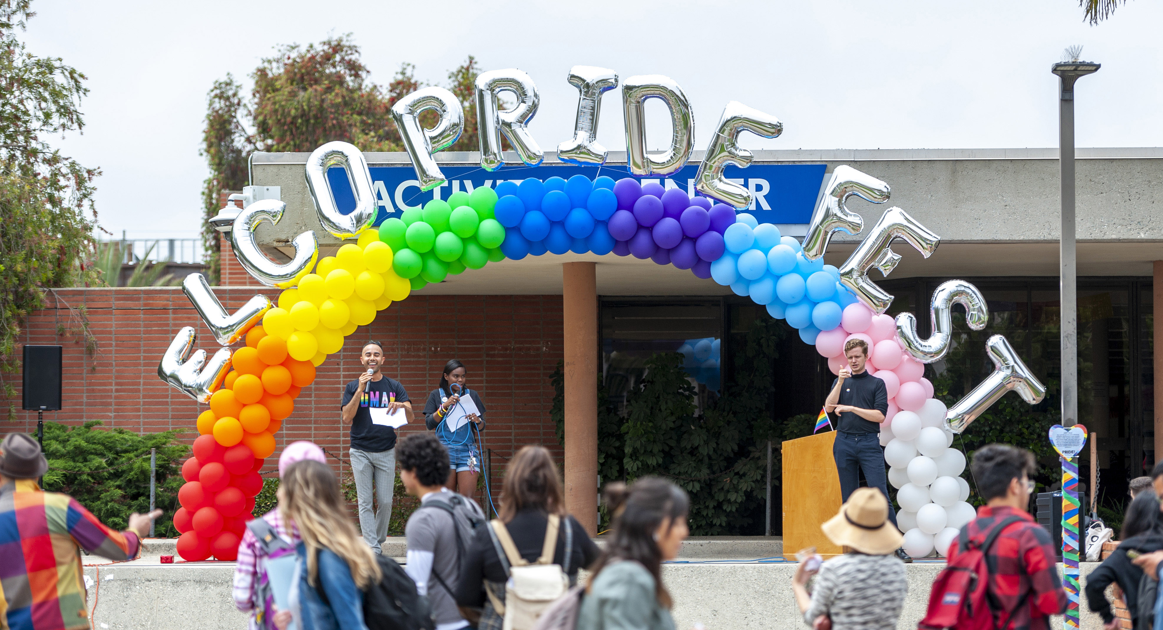 Balloon Banner at El Camino College Pride Fest Brings College Community Together