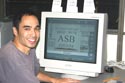 Student in front of computer