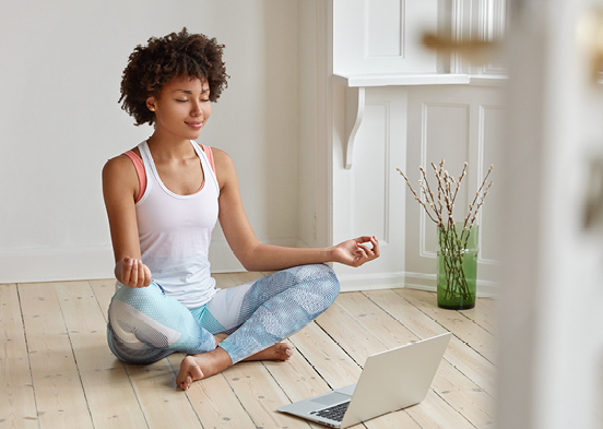 Woman meditating