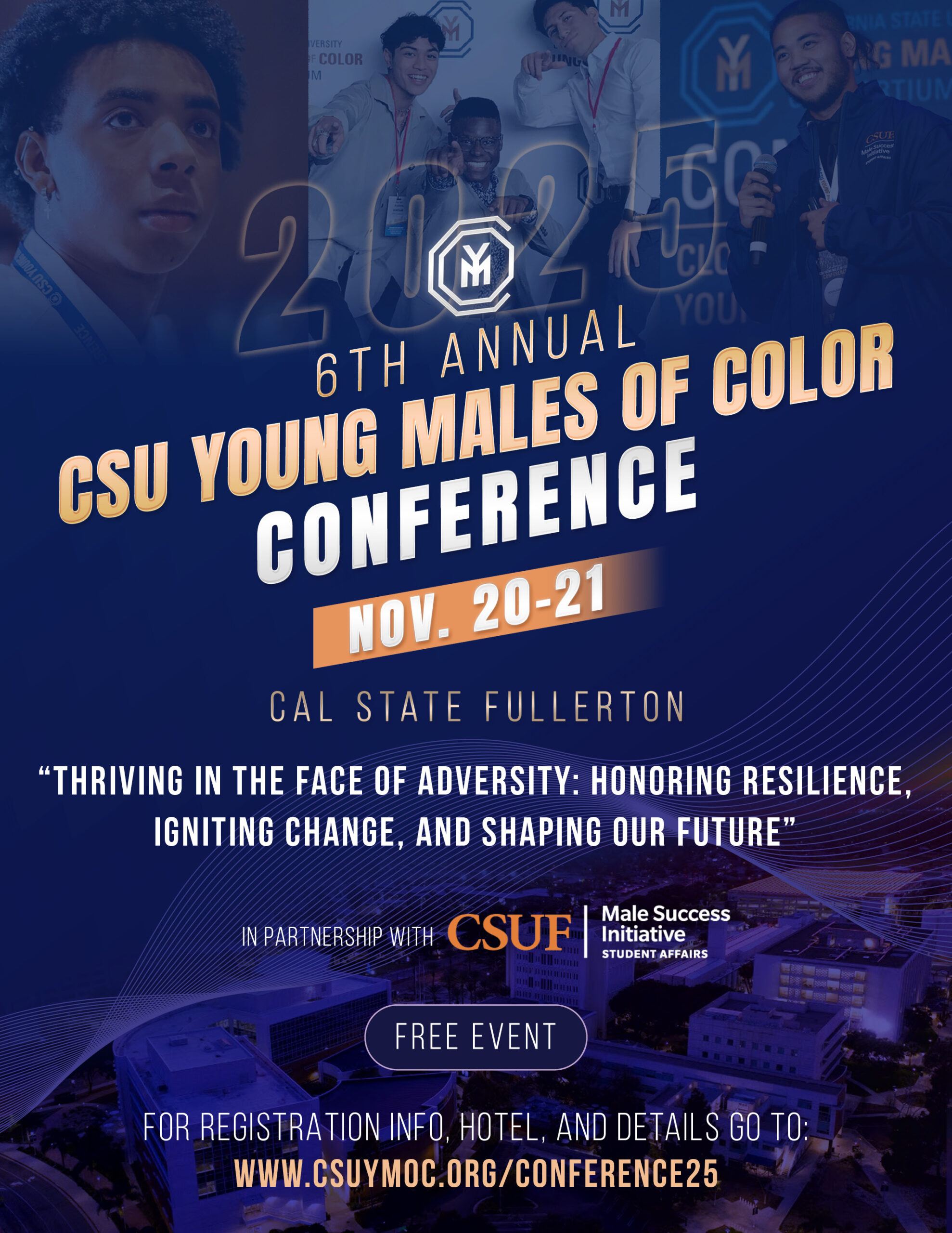 Flyer of the CSU Young Men of Color Conference 